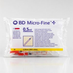 Insulinspritze 0,5 ml + Nadel 10x